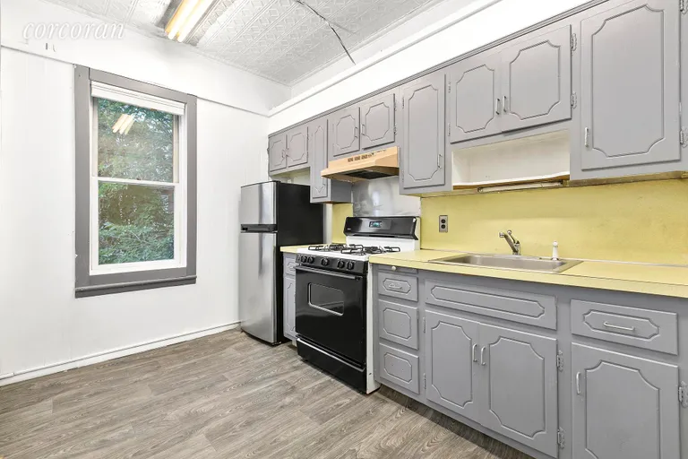 New York City Real Estate | View 572 Prospect Avenue | Third-floor kitchen could easily become a bath | View 9