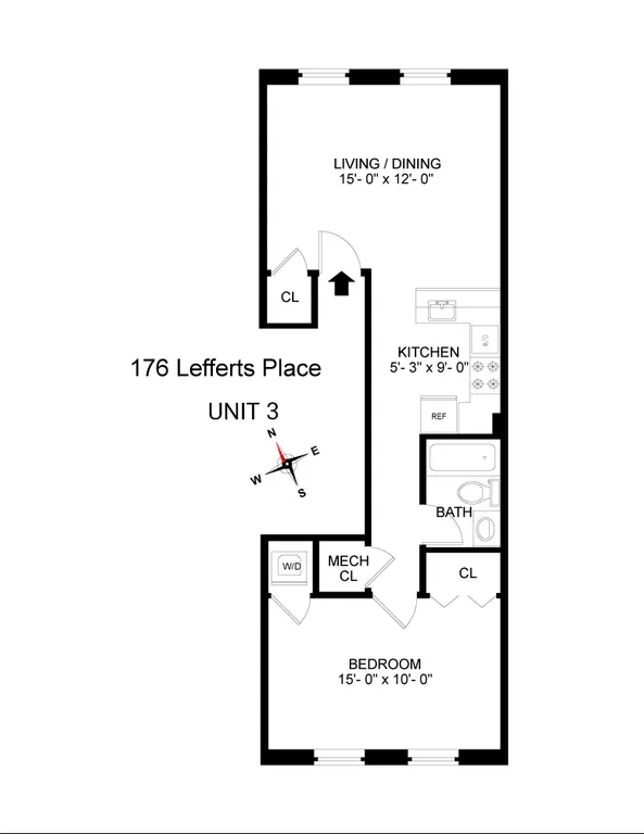 176 Lefferts Place, 3 | floorplan | View 6