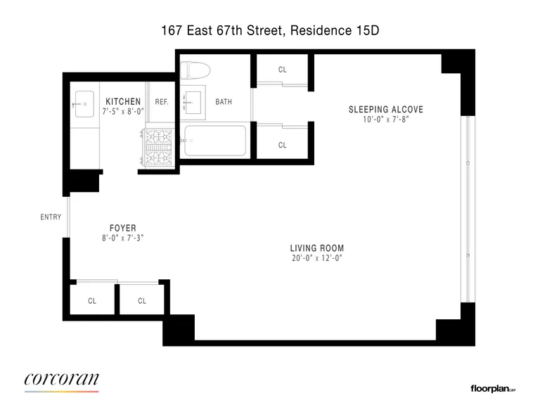 167 East 67th Street, 15D | floorplan | View 4
