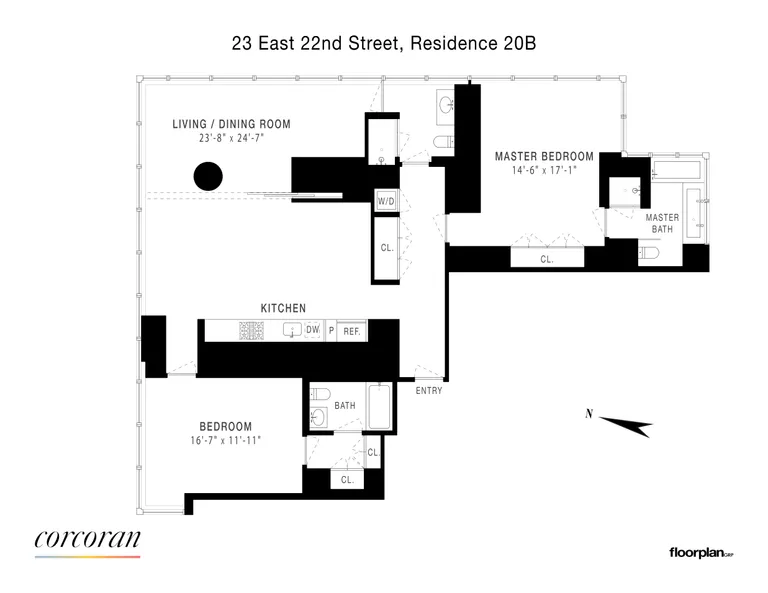 23 East 22nd Street, 20B | floorplan | View 10