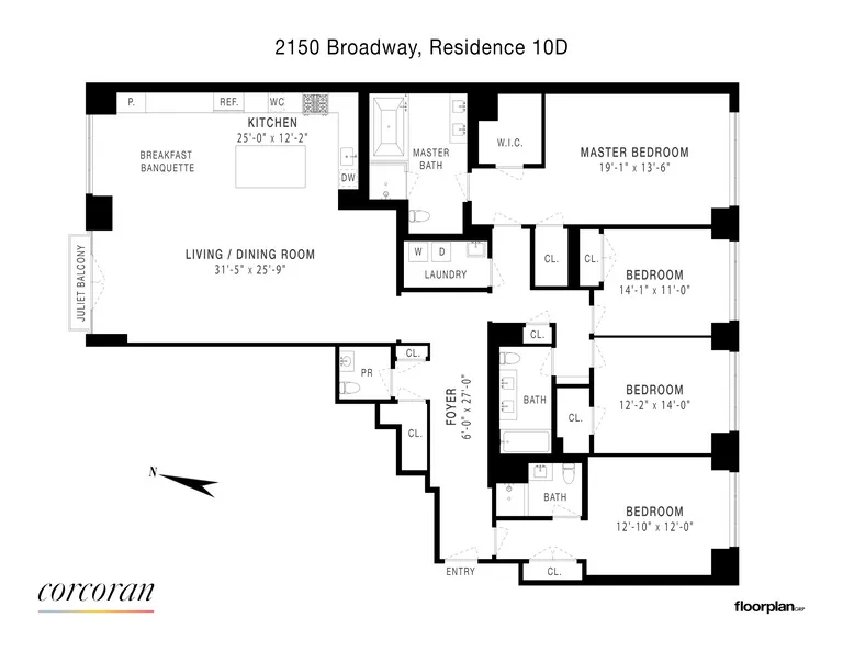 2150 Broadway, 10D | floorplan | View 13
