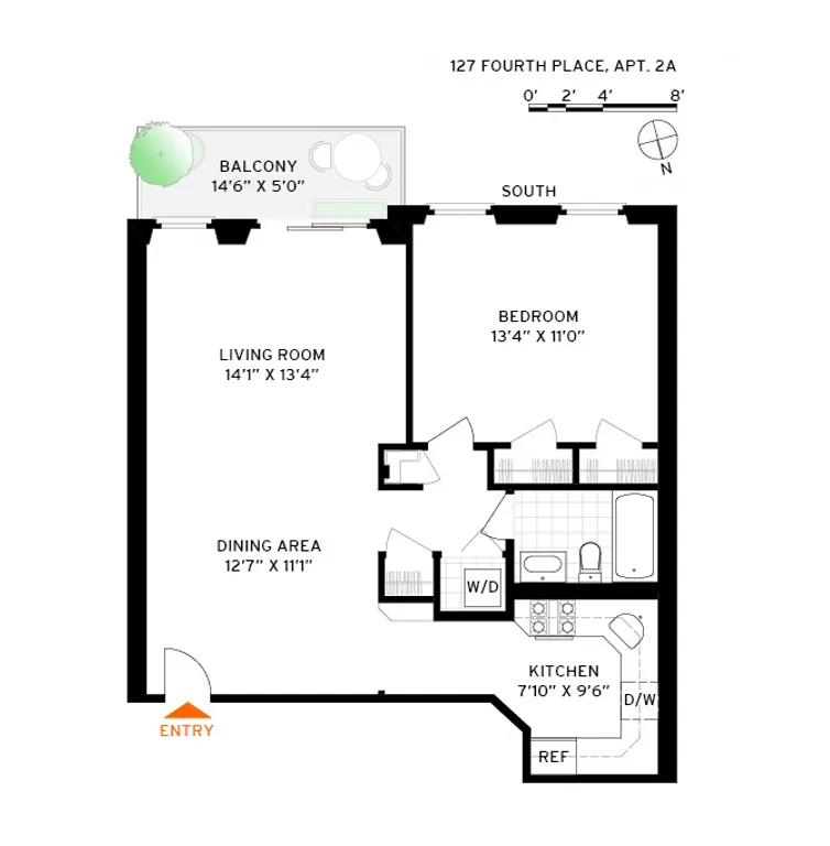 127 4th Place, 2A | floorplan | View 6