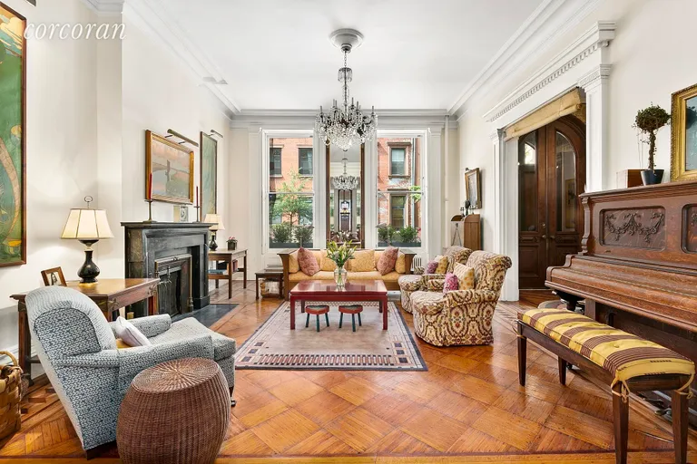 New York City Real Estate | View 265 Henry Street, UPPER QUADRAPLEX | Front Parlor with wonderful natural light | View 3