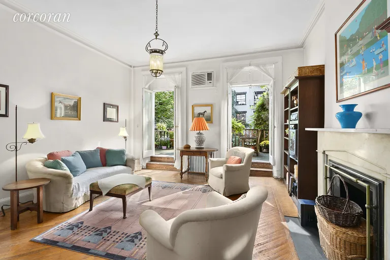New York City Real Estate | View 265 Henry Street, UPPER QUADRAPLEX | Bright sitting room with access to sunny terrace | View 9