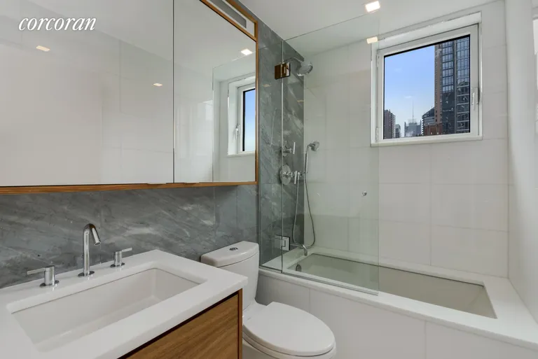 New York City Real Estate | View 301 West 53rd Street, 15A | Second Bathroom | View 9