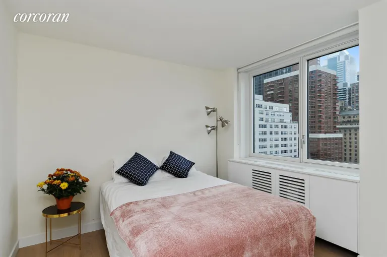 New York City Real Estate | View 301 West 53rd Street, 15A | Second Bedroom (South Exposure) | View 7
