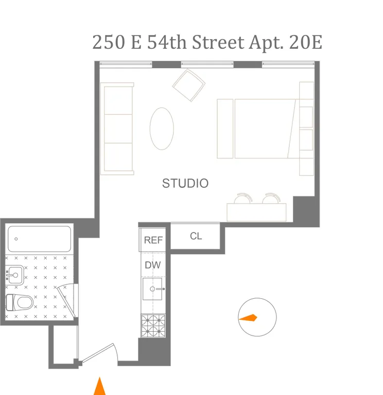 250 East 54th Street, 20E | floorplan | View 6
