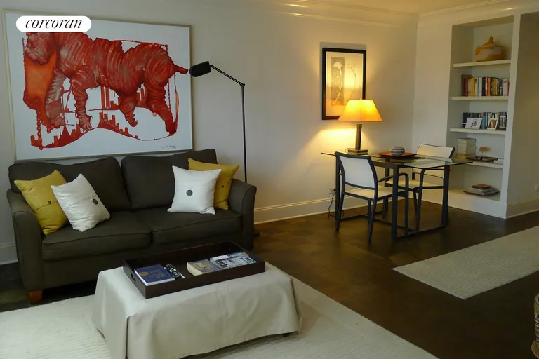 New York City Real Estate | View 400 Central Park West, 10F | Living and dining areas | View 4