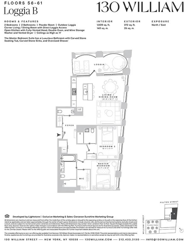 130 William Street, L57B | floorplan | View 10
