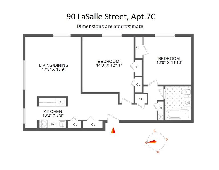 90 La Salle Street, 7C | floorplan | View 12