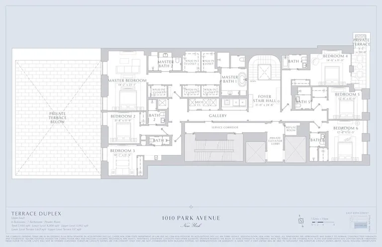 1010 Park Avenue, Terrace Duplex | floorplan | View 26