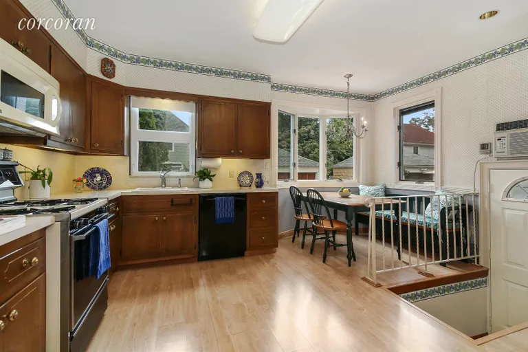 New York City Real Estate | View 62 78th Street | Eat-in-Kitchen with breakfast nook and bay window | View 4