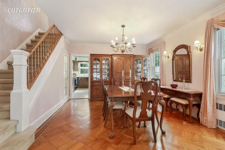 New York City Real Estate | View 62 78th Street | Original parquet floors in the formal dining room | View 3