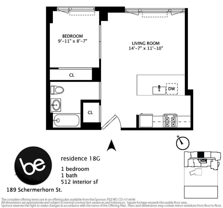 189 Schermerhorn Street, 18G | floorplan | View 5