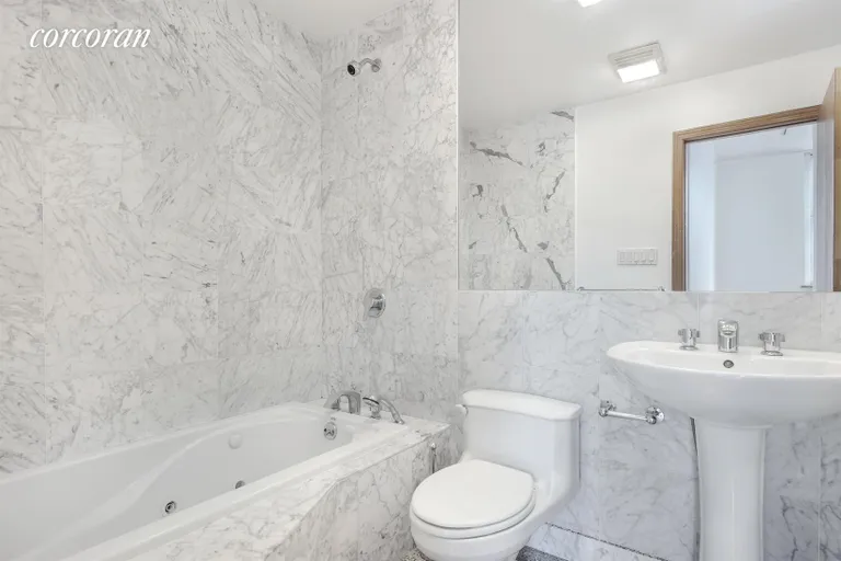 New York City Real Estate | View 565 Broadway, 6 | Modern Marble Bathroom | View 6