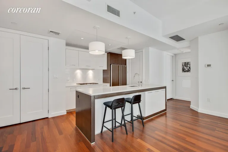 New York City Real Estate | View 125 North 10th Street, NGD | Open Kitchen with large breakfast bar | View 3