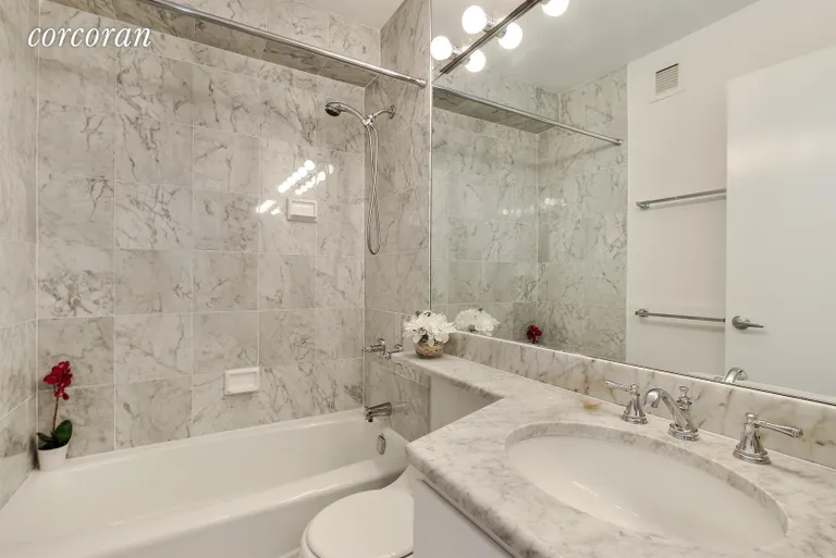 New York City Real Estate | View 45 East 25th Street, 27C | Two full baths in sparkling Carrara marble! | View 8