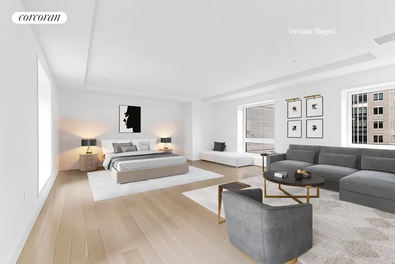 New York City Real Estate | View 135 West 52nd Street, PH3 | Primary Bedroom Virtually Staged | View 6