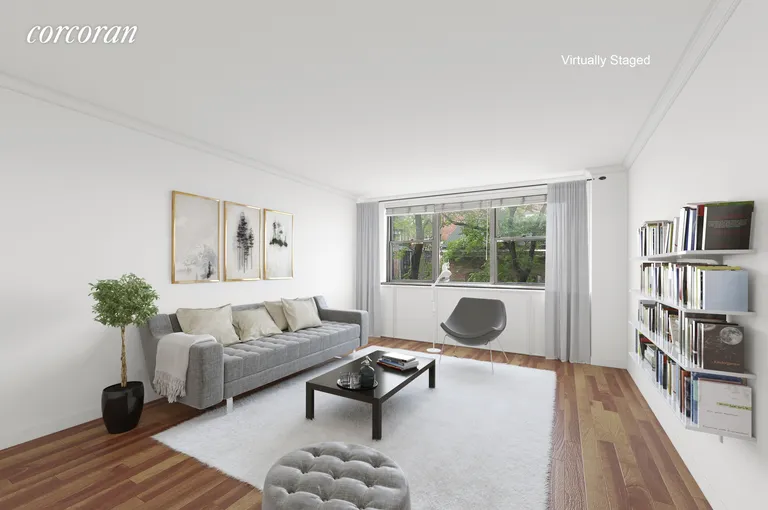 New York City Real Estate | View 32 Gramercy Park South, 5f | STAGED Living Room potential | View 3