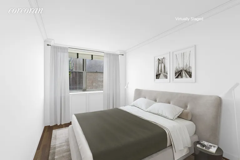 New York City Real Estate | View 32 Gramercy Park South, 5f | Virtually staged master bedroom  | View 5