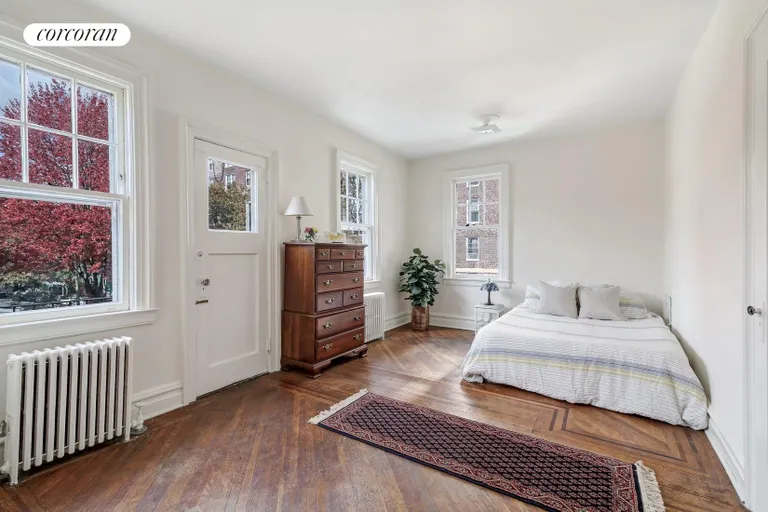 New York City Real Estate | View 7302 Ridge Boulevard | Large back bedroom with door leading to terrace | View 8