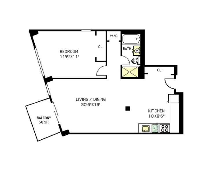 96 Rockwell Place, 9A | floorplan | View 6