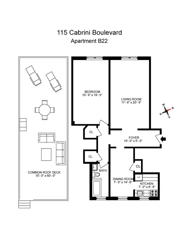 115 Cabrini Boulevard, 22-B | floorplan | View 9