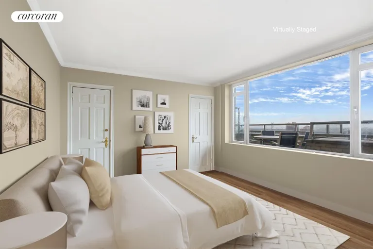 New York City Real Estate | View 180 East End Avenue, PHG | Virtually Staged Bedroom | View 12