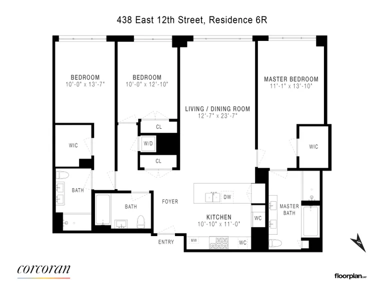 438 East 12th Street, 6 R | floorplan | View 7