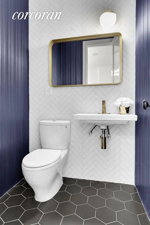 New York City Real Estate | View 226A Vernon Avenue | Parlor Powder Room | View 8