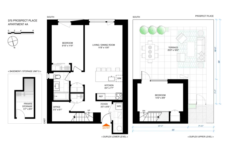 375 Prospect Place, 4A | floorplan | View 15