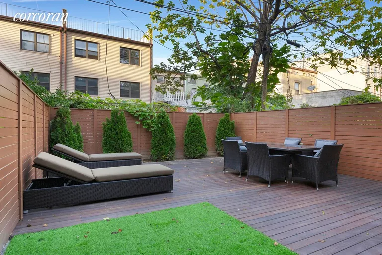 New York City Real Estate | View 381 Gates Avenue | Private Garden w/ Ipe Wood Detail | View 16