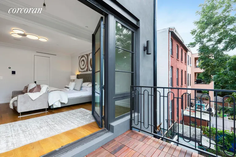 New York City Real Estate | View 381 Gates Avenue | Garden Facing Master Balcony | View 8