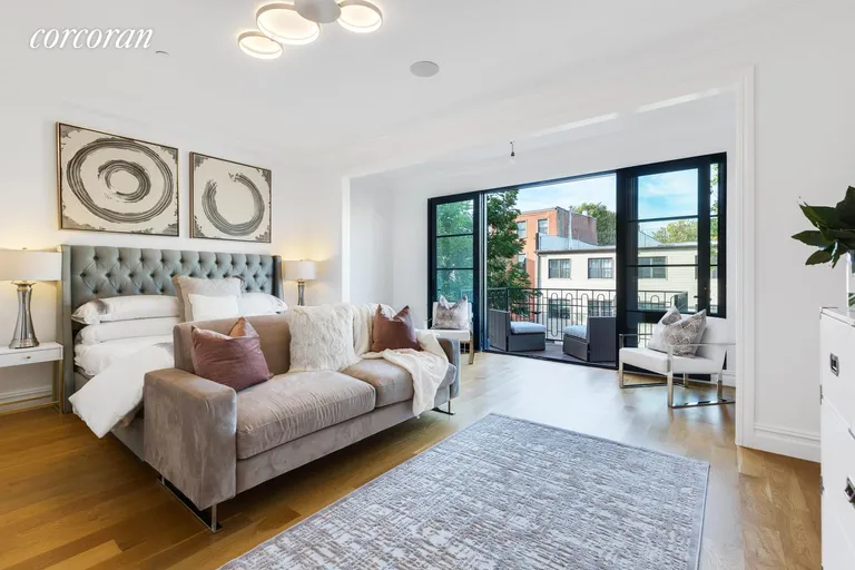 New York City Real Estate | View 381 Gates Avenue | Full-Floor Master Suite w/ Garden Facing Balcony | View 7