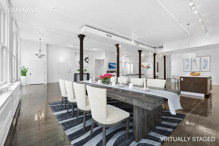 New York City Real Estate | View 11 Mercer Street, 3A | Virtually Staged Living Room | View 3