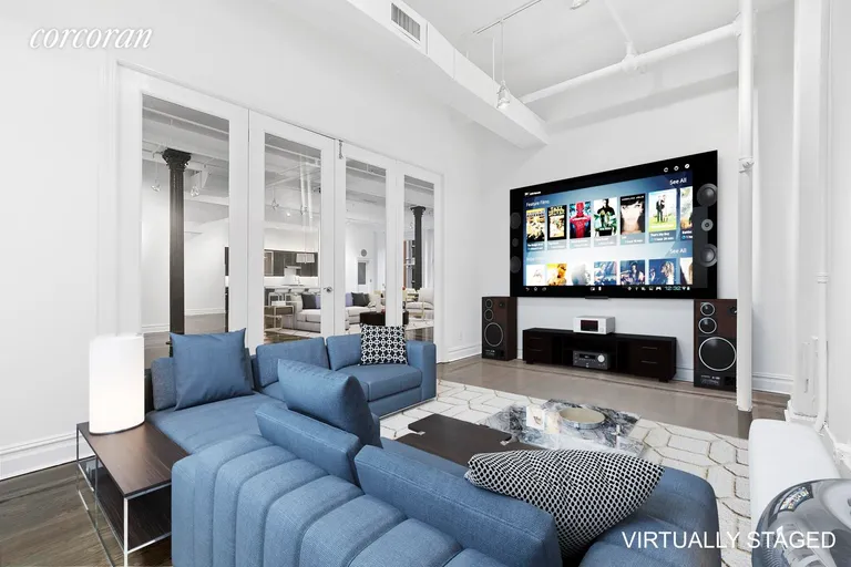 New York City Real Estate | View 11 Mercer Street, 3A | Virtually Staged Media Room | View 17