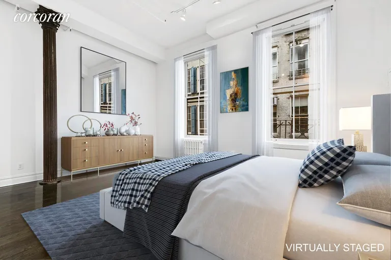 New York City Real Estate | View 11 Mercer Street, 3A | Virtually Staged Master Bedroom | View 13