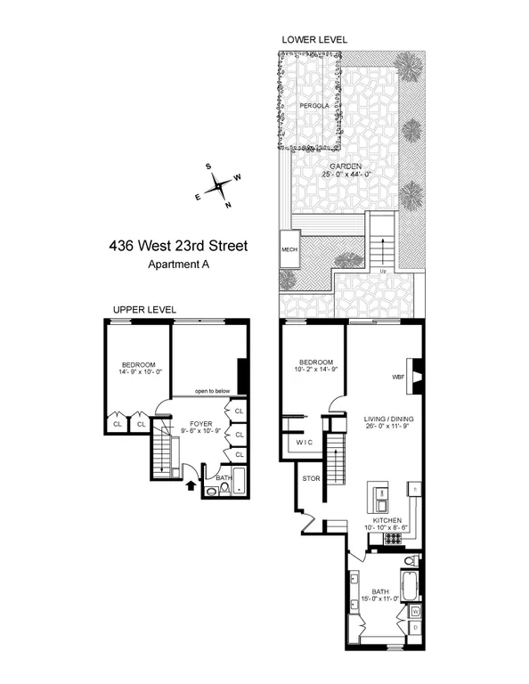 436 West 23rd Street, A | floorplan | View 15