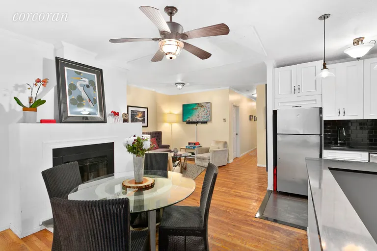 New York City Real Estate | View 632 11th Street, 3 | Dining Area w/ Wood-burning Fireplace | View 3