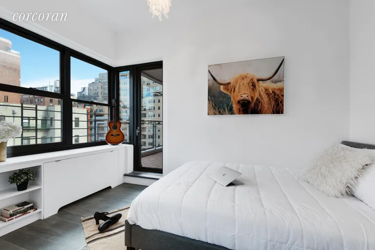 New York City Real Estate | View 2 Fifth Avenue, 11R | Second bedroom with pocket doors | View 4