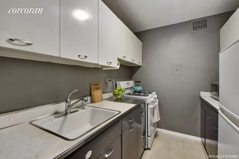 New York City Real Estate | View 185 West End Avenue, 8B | Galley kitchen w/lots of cabinet and counter space | View 7