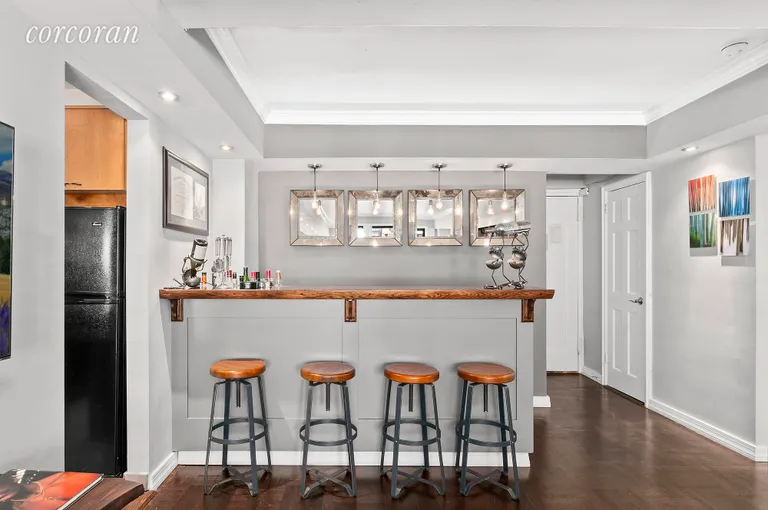 New York City Real Estate | View 54 West 16th Street, 7E | Full Bar for entertaining with room for 4 guests! | View 4