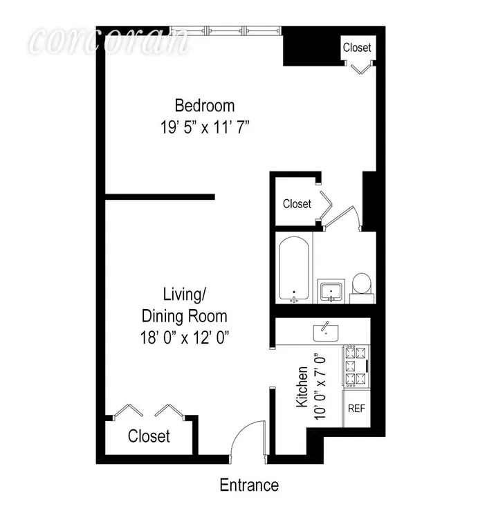 New York City Real Estate | View 855 East 7th Street, 1M | Floor Plan | View 5