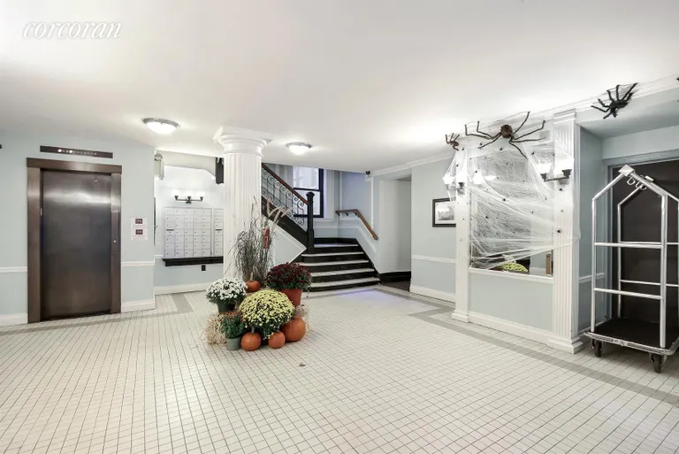 New York City Real Estate | View 310 West 99th Street, 405 | Beautifully Decorated Lobby Ready for the Holiday | View 6