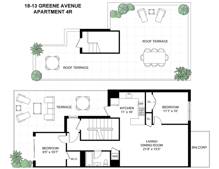18-13 Greene Avenue , 4R | floorplan | View 8