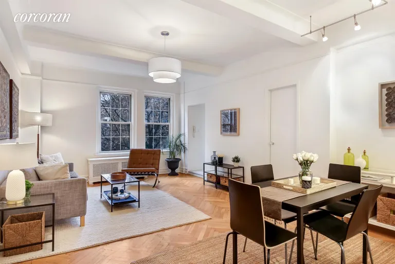 New York City Real Estate | View 90 8th Avenue, 2f | Open Living Room w/Views of Leafy President Street | View 2