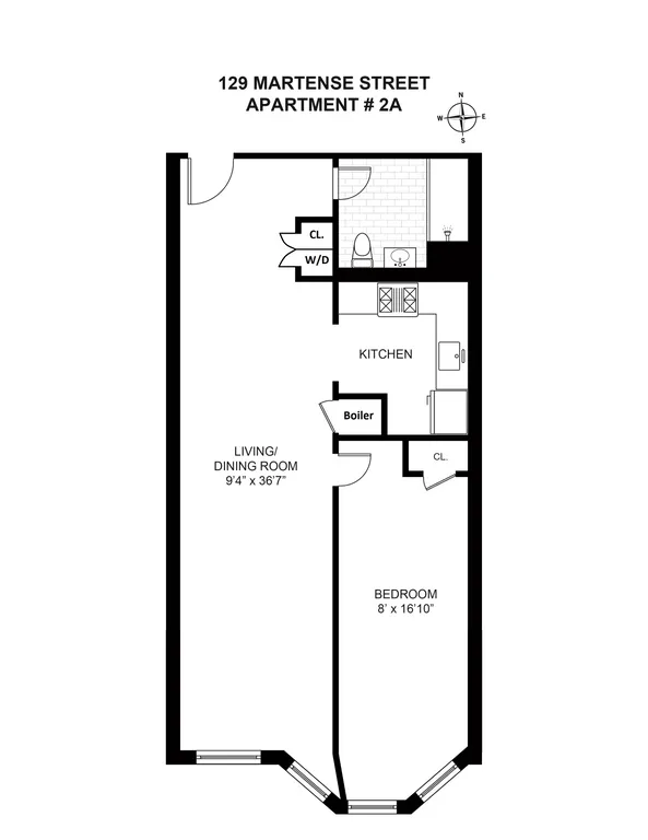 129 Martense Street, 2A | floorplan | View 1