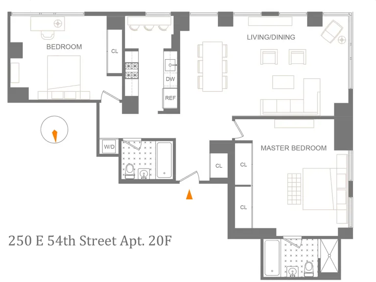 250 East 54th Street, 20F | floorplan | View 7