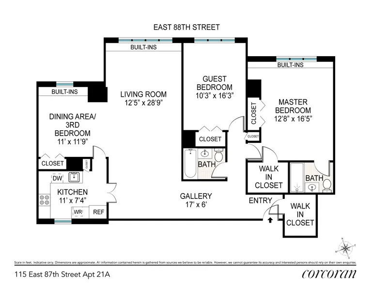115 East 87th Street , 21A | floorplan | View 13