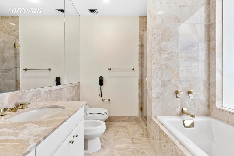 New York City Real Estate | View 845 United Nations Plaza, 53E | Master Bathroom | View 10